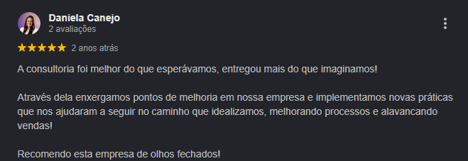 Avaliação de Daniela Canejo sobre a Comunidade GIRO